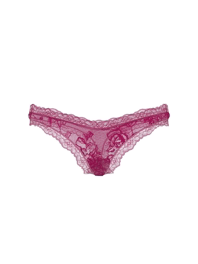 Rose Lace High-Leg Thong Panty image number null
