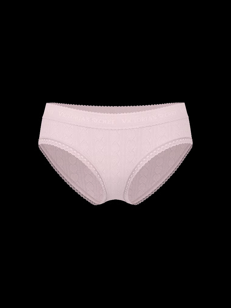 Logo Heart Pointelle Hiphugger Panty image number null