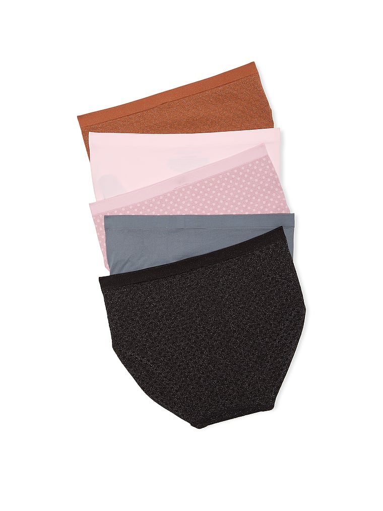 5-Pack Seamless High-Leg Brief Panties image number null