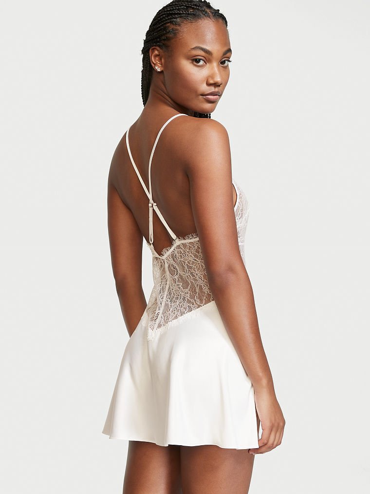 Lace Plunge Slip image number null