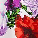 Lace Inset Robe, White Rose Floral, swatch