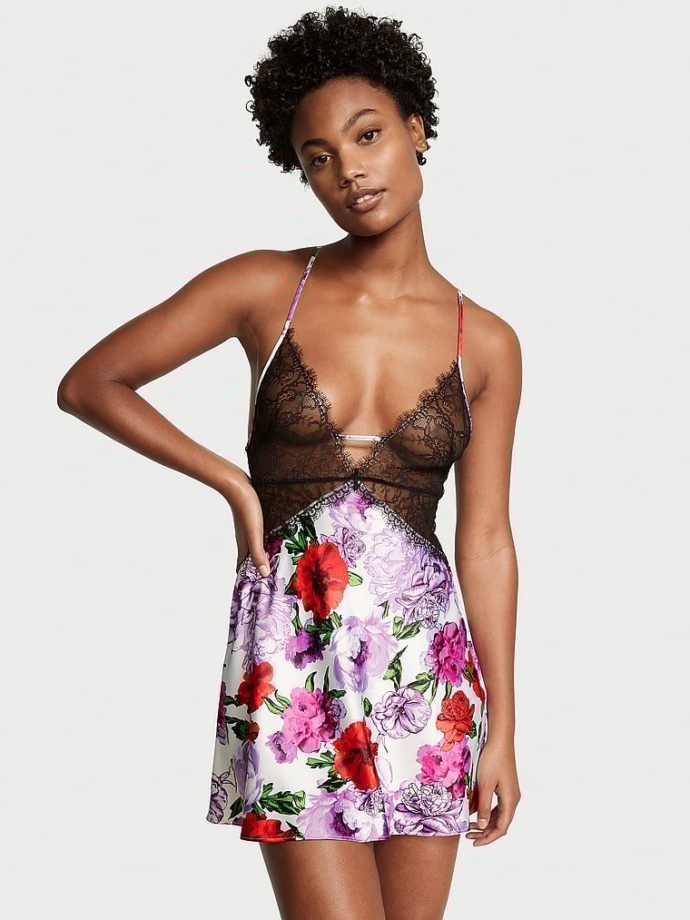 Lace Plunge Slip image number null