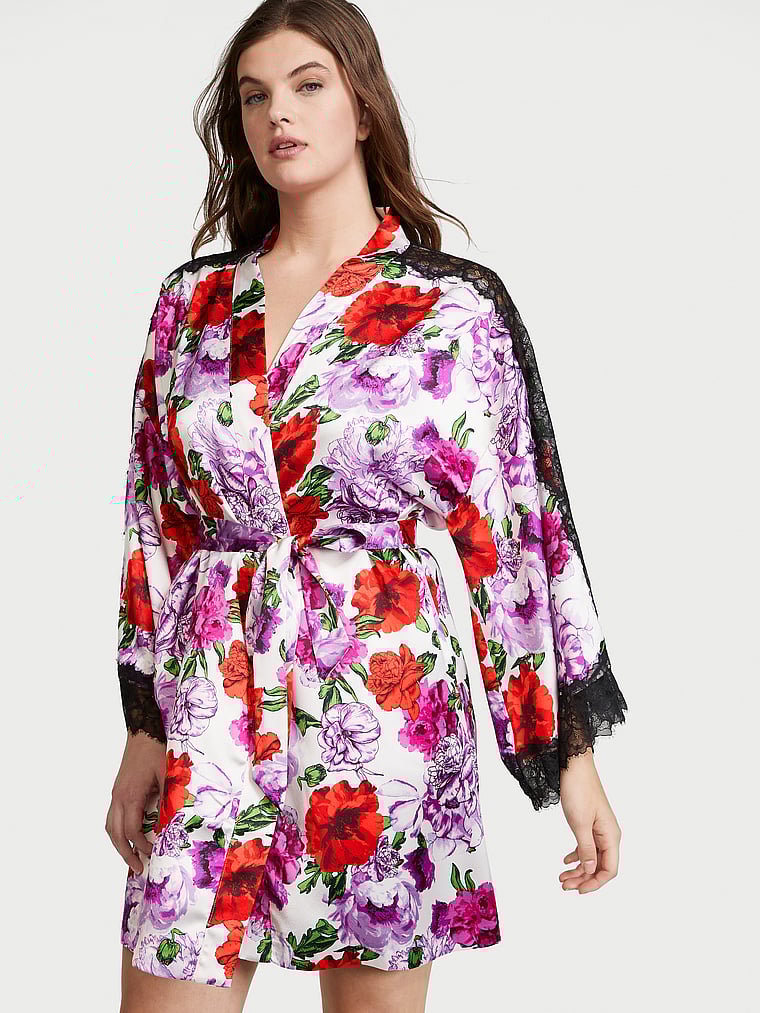 Lace Inset Robe image number null