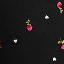 Modal Soft Long Pajama Set, Black/ultra Pink Ditsy Rose, swatch