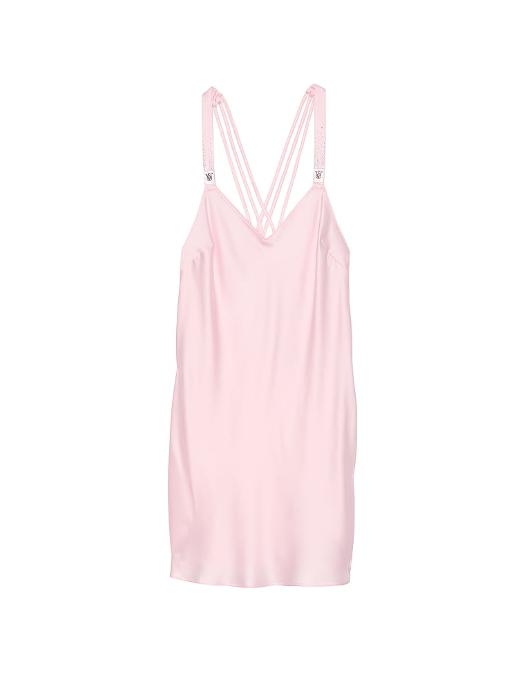 Scattered Shine Strap Satin Strappy-Back Slip image number null