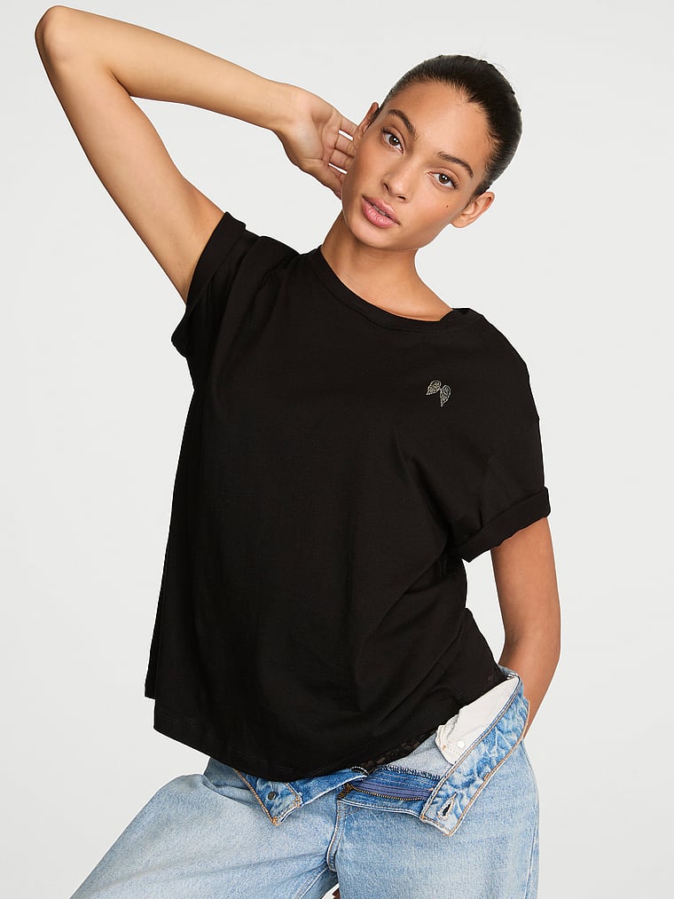 100% Cotton Boyfriend Oversized Tee image number null