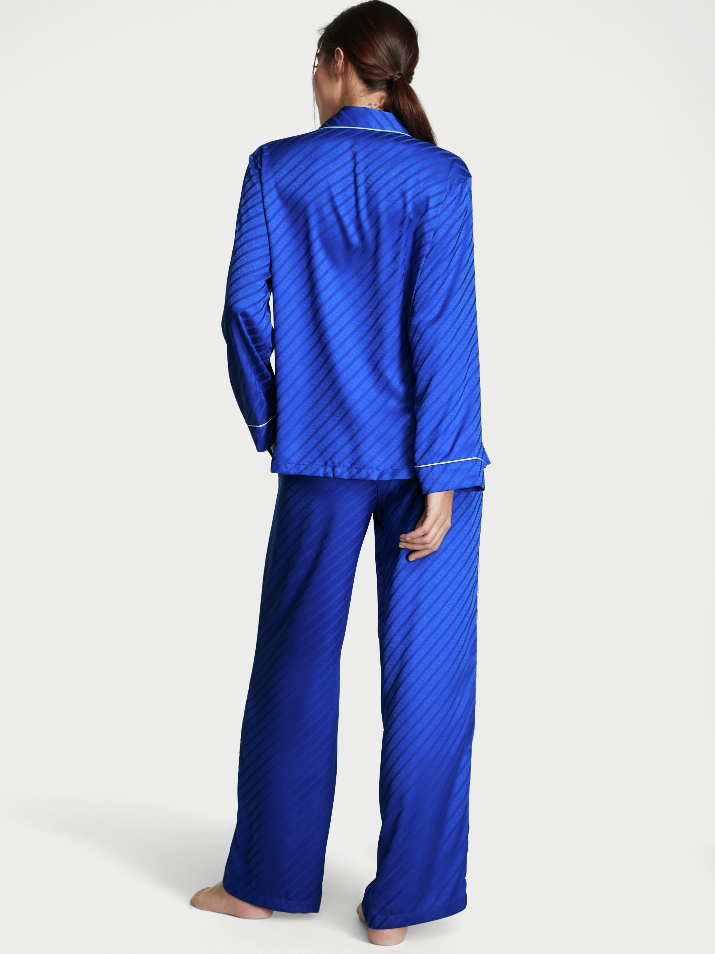 Satin Long Pajama Set image number null