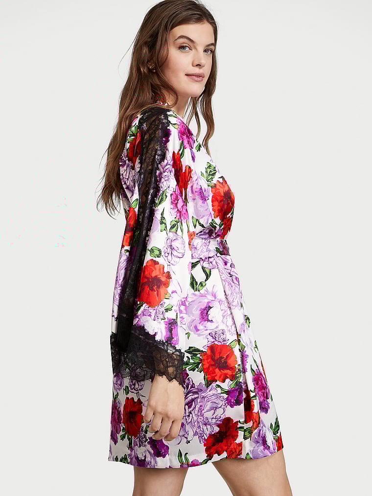 Lace Inset Robe image number null