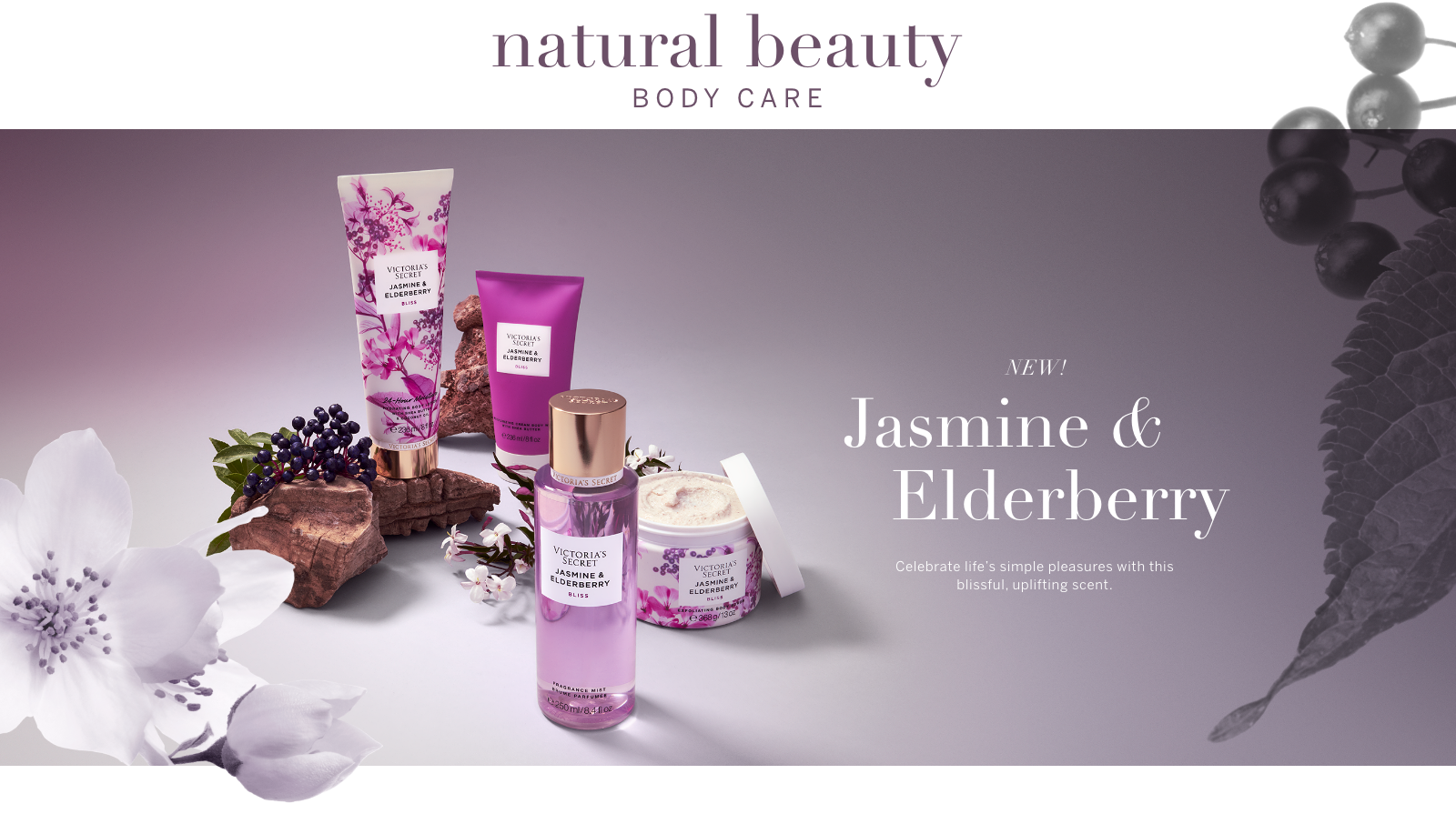 Natural Beauty Body Care PLP banner